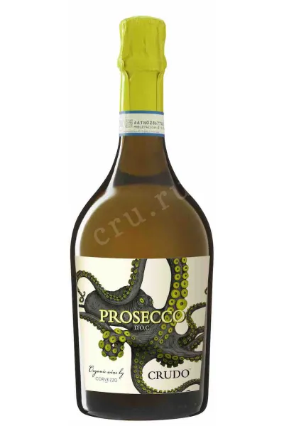 Игристое вино Crudo Prosecco Organic Brut Treviso DOC 2024 0.75 л