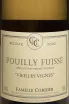 Этикетка Famille Cordier Vielles Vignes Pouilly Fuisse AOC 2023 0.75 л