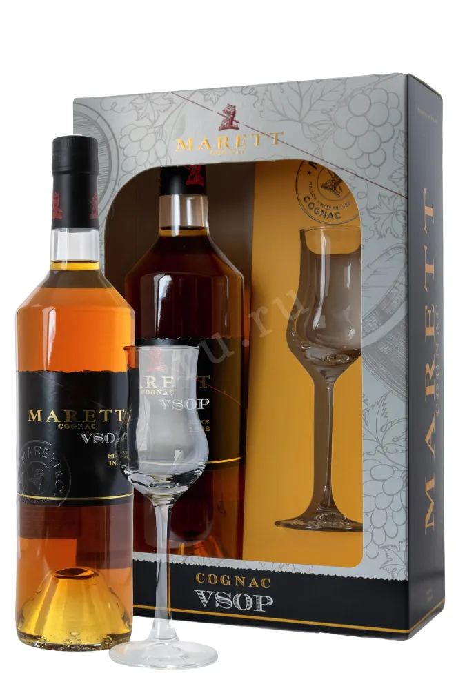 Коньяк Marett VSOP gift box with one glasses  0.7 л