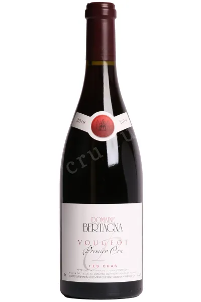 Вино Domaine Bertagna Vougeot Premier Cru Les Cras 2019 0.75 л