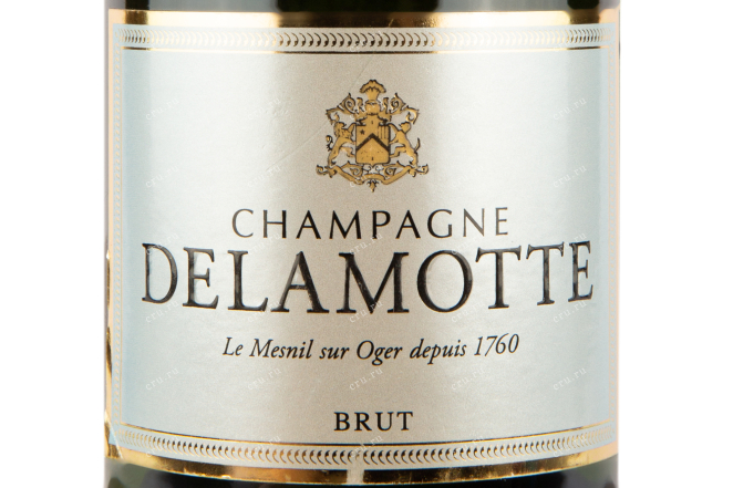 Этикетка шампанского Деламотт Брют 0,375