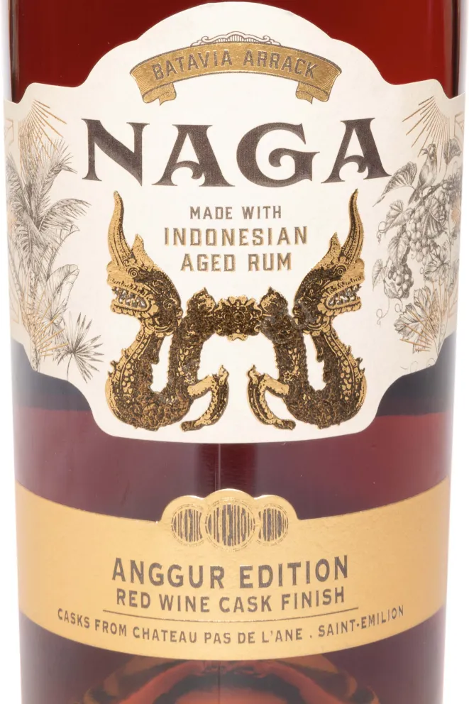 Этикетка Naga Baravia Arrack Anggur Edition Red Wine Cask Finish in tube 0.7 л