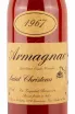 Этикетка Saint-Christeau 1967 0.7 л
