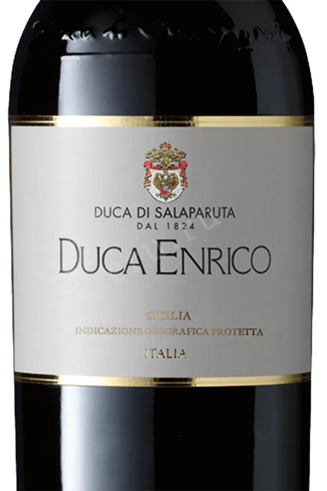 Этикетка Duca di Salaparuta Duca Enrico 2010 0.75 л