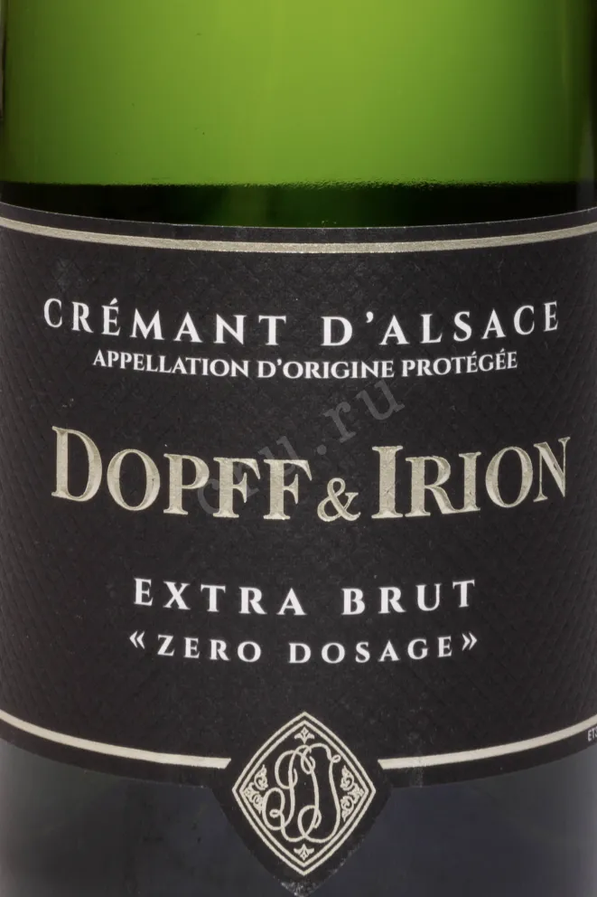 Этикетка Dopff & Irion Cremant d'Alsace AOC Extra Brut Zero Dosage AOC 2022 0.75 л