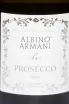 Этикетка Albino Armani Prosecco 2022 0.375 л