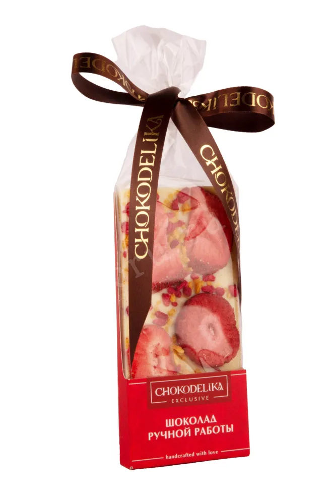 Шоколад Чокоделика белый с клубникой и персик 50 г