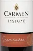 Этикетка Carmen Insigne Carmenere 2023 0.75 л