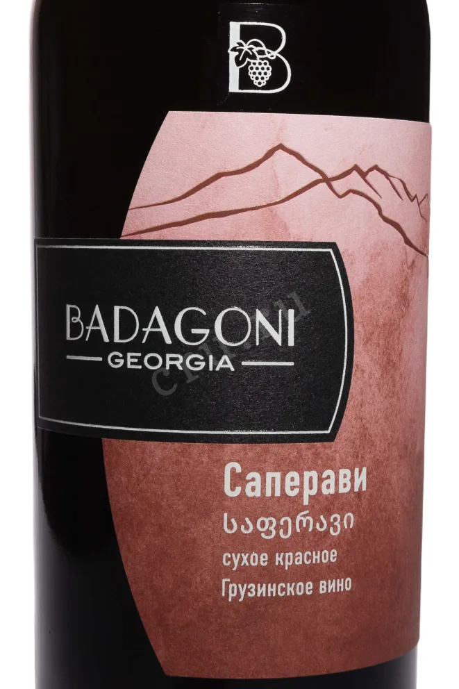 Этикетка Badagoni Saperavi 2024 0.75 л