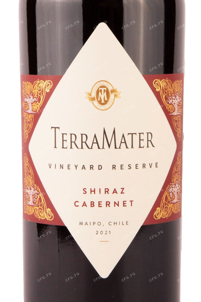 Этикетка TerraMater Shiraz-Cabernet Vineyard Reserve 2021 0.75 л