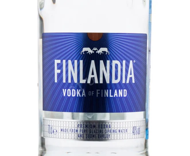 Этикетка водки Finlandia in tube 0.7
