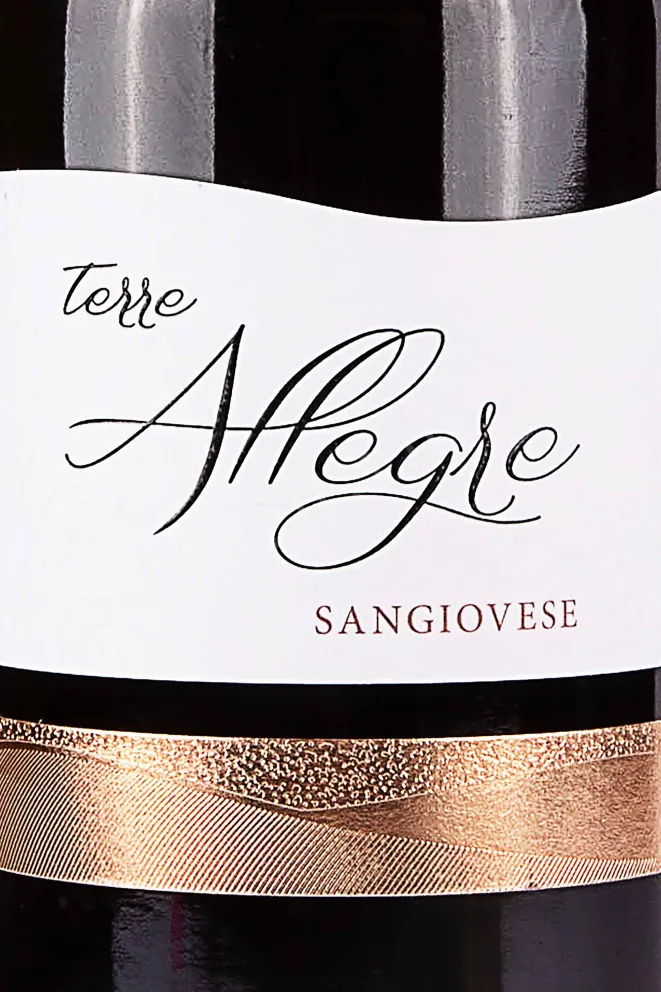 Этикетка Terre Allegre Sangiovese Puglia 2021 0.75 л