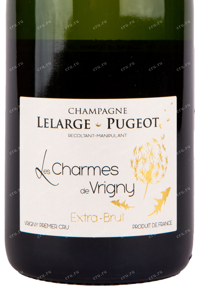 Этикетка игристого вина Lelarge Pugeot Les Charmes de Vrigny Extra Brut 0.75 л