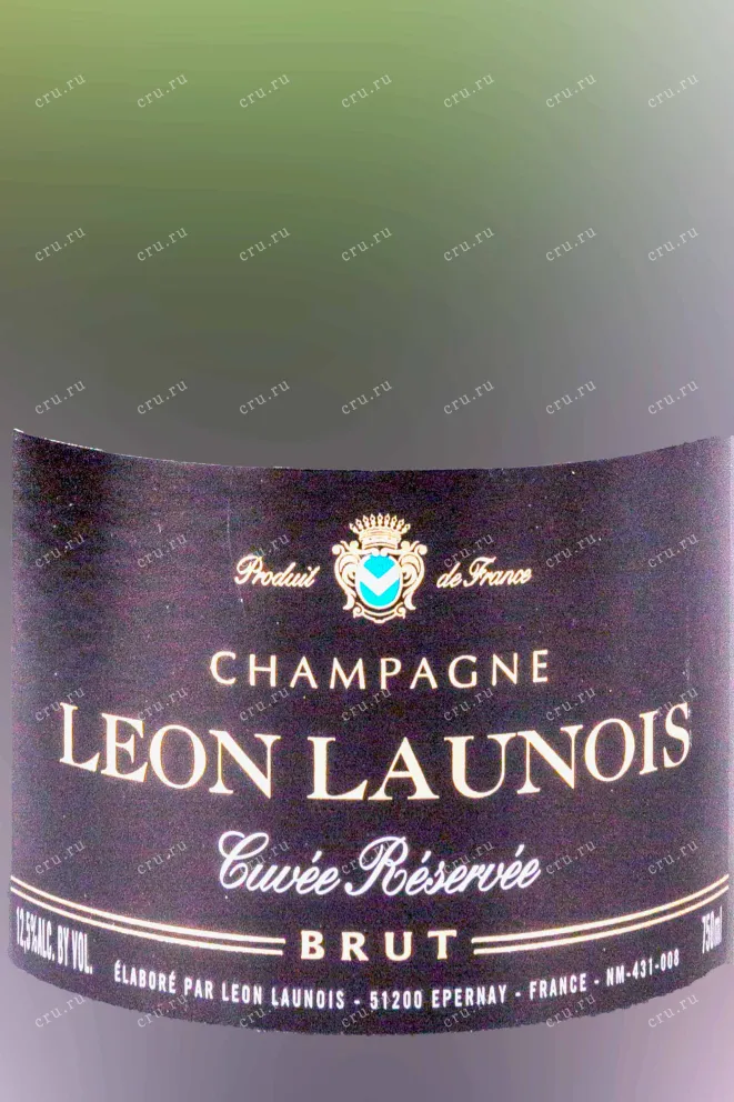 Этикетка  Leon Launois Brut in gift box 2022 0.75 л
