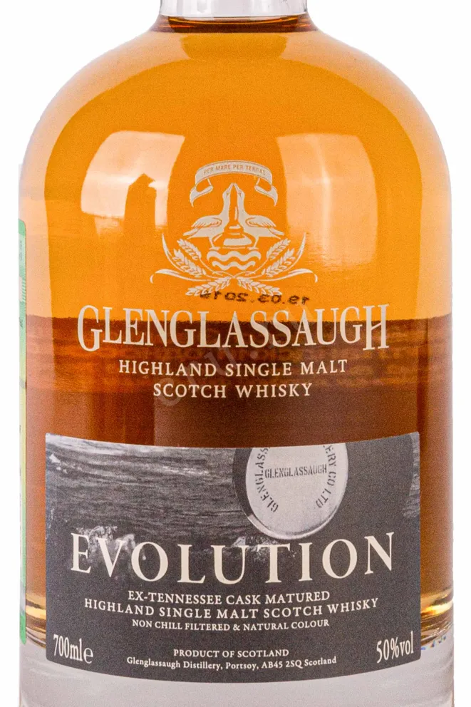 Этикетка Glenglassaugh Evolution gift box 0.7 л