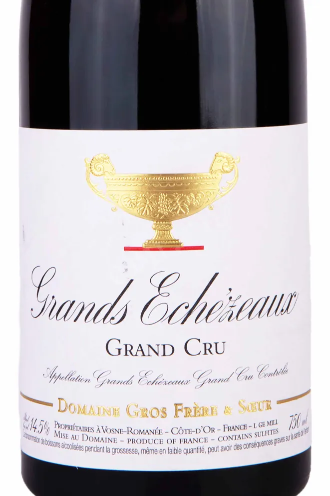 Этикетка Domaine Gros Frere et Soeur Echezeaux Grand Cru 2019 0.75 л