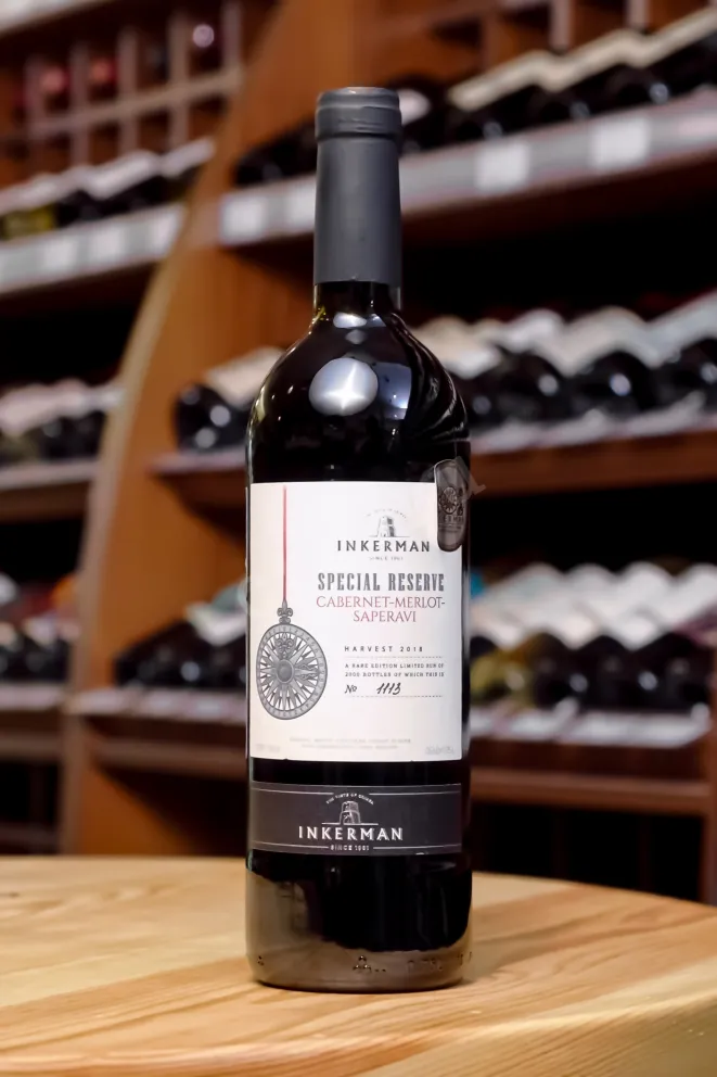 В магазине Крю Профи Inkerman Cabernet-Merlot-Saperavi Special Reserve 2018 0.7 л
