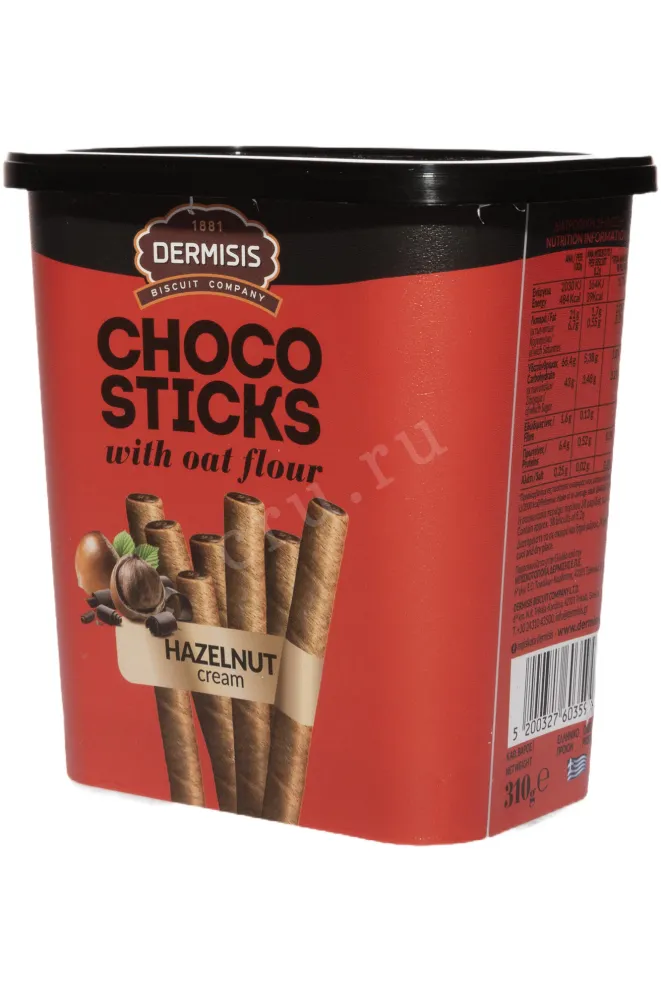 Вафли Dermisis Choko Sticks With Oat Flour Hazelnut Cream