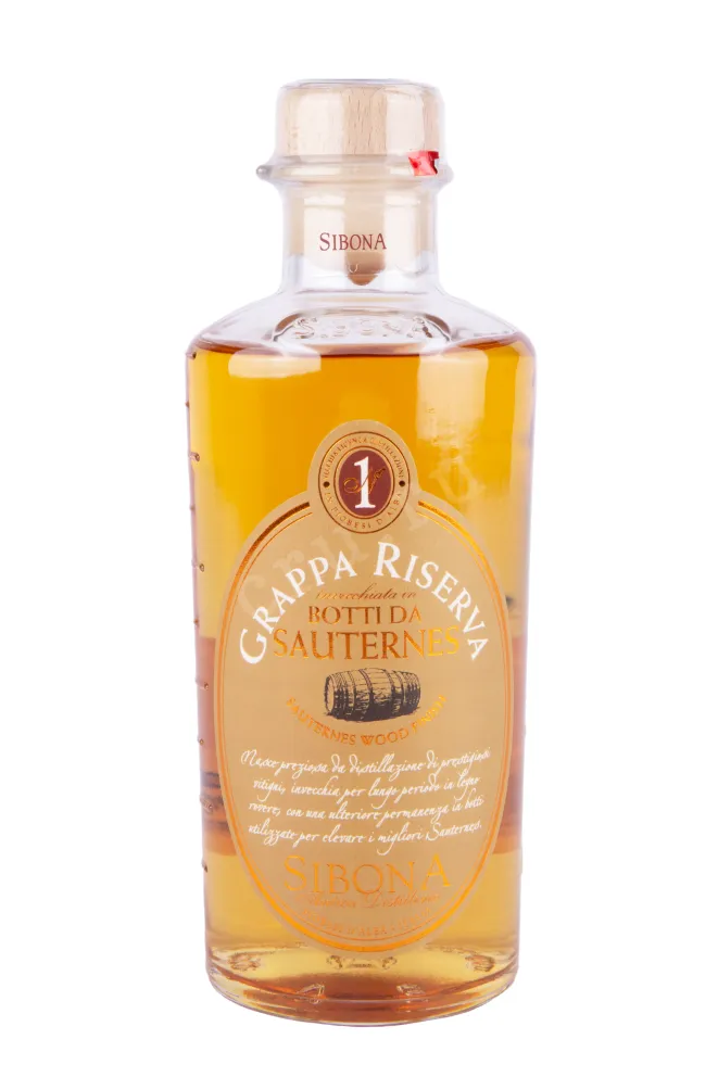 Граппа Sibona Riserva Sauternes Wood Finish in tube 0.5