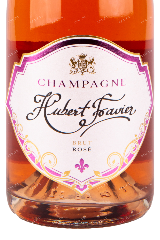 Этикетка игристого вина Hubert Favier Brut Rose 0.75 л