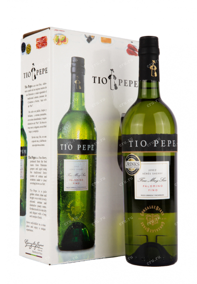 Херес Tio Pepe Fino gift box with glass 2015 0.75 л