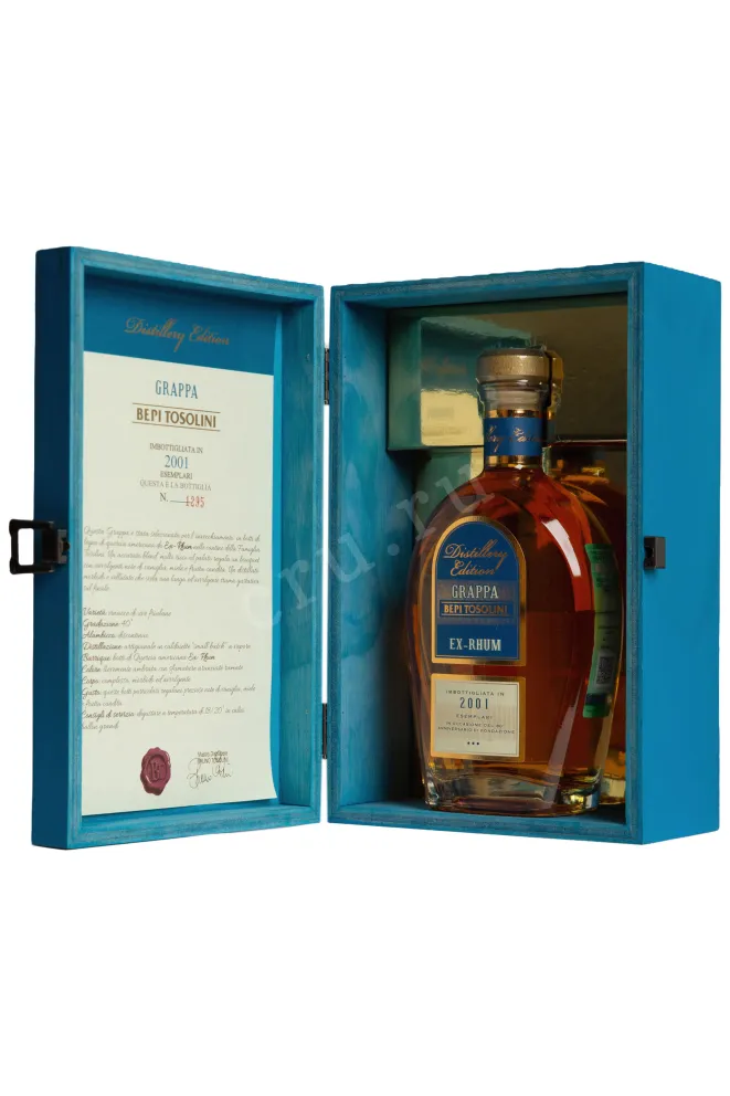 В подарочной коробке Bepi Tosolini Ex-Rhum in wooden box 2021 0.7 л