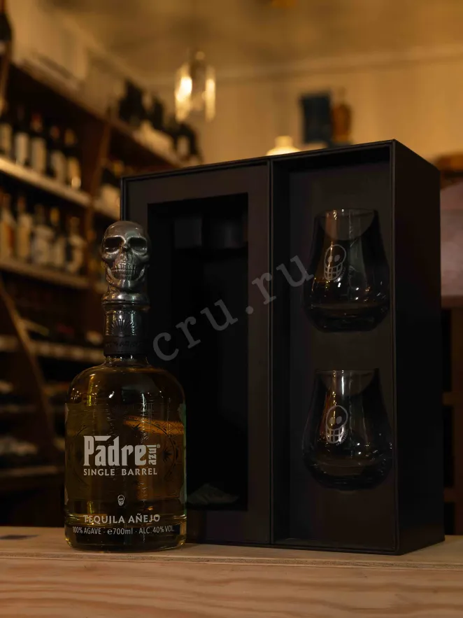 В магазине Крю Профи Padre Azul Single Barrel Anjeo in gift box with 2 glasses 0.7 л