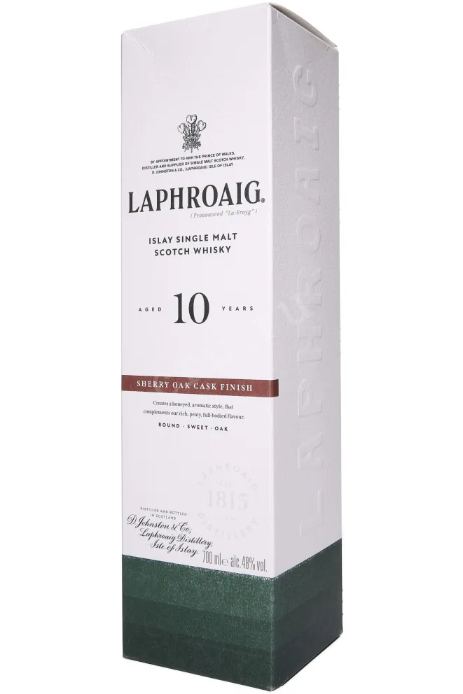 Подарочная коробка Laphroaig Sherry Oak Cask Finish 10 Years Old in gift box 0.7 л