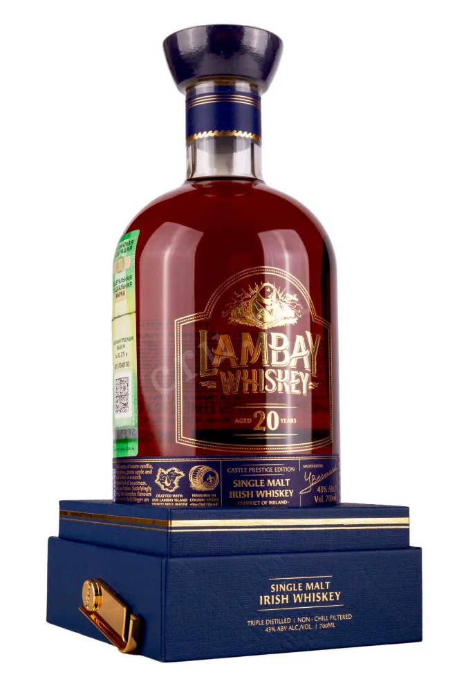 В подарочной коробке Lambay single malt 20 years old gift box 0.7 л
