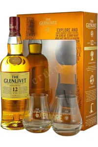 Виски Glenlivet 12 years Excellence whith 2 glasses  0.7 л