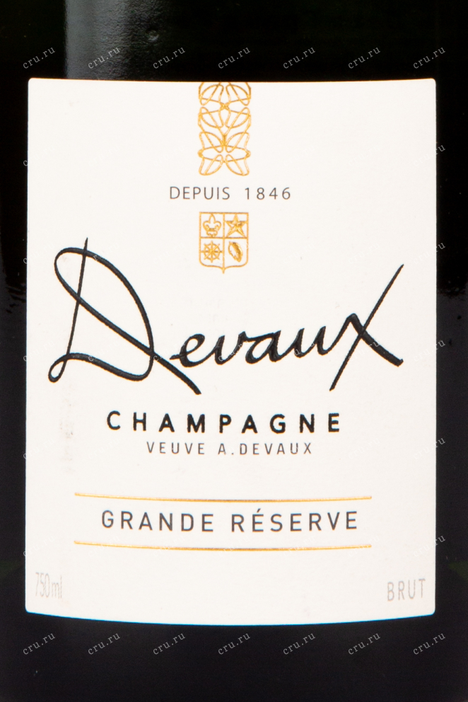Этикетка игристого вина Devaux Grande Reserve 0.75 л