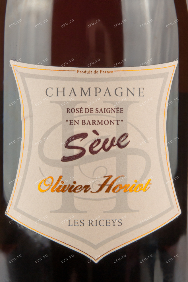 Этикетка шампанского Оливье Орио Сэв Розе де Сэне Ан Бармон 0,75