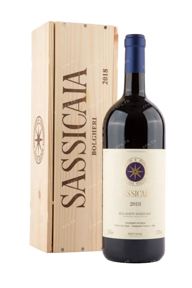 Вино Sassicaia 2018 1.5 л