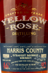 Этикетка Yellow Rose Harris County (Bourbon) 0.75 л