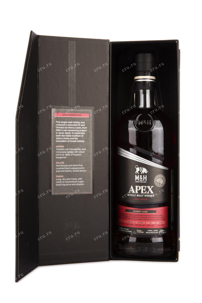 Бутылка виски M&H Apex Sherry Cask 0.7 в подарочной коробке