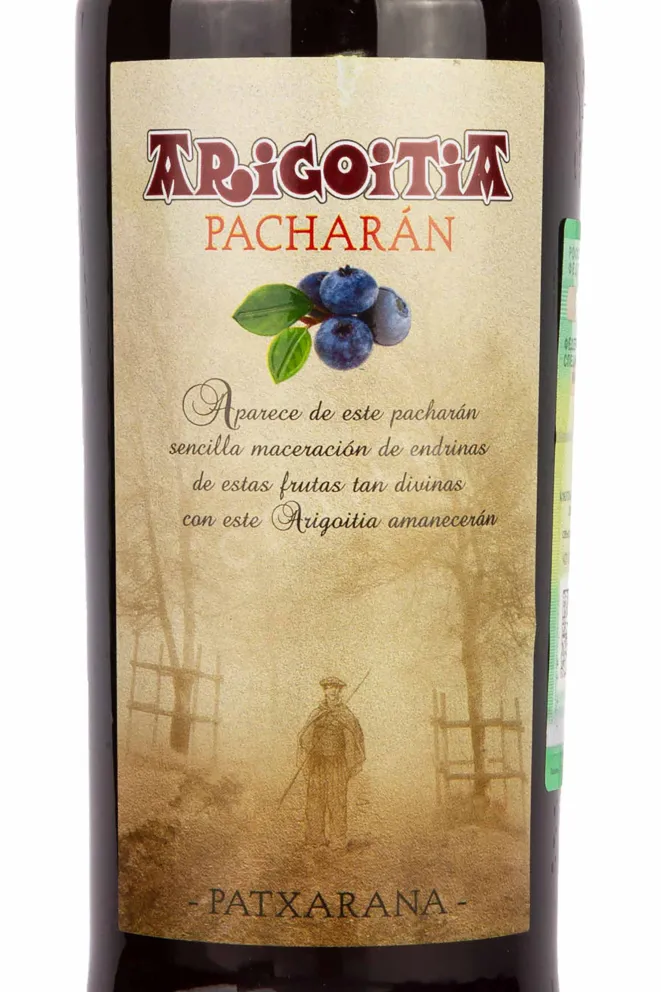 Этикетка Arigoitia Pacharan 1 л
