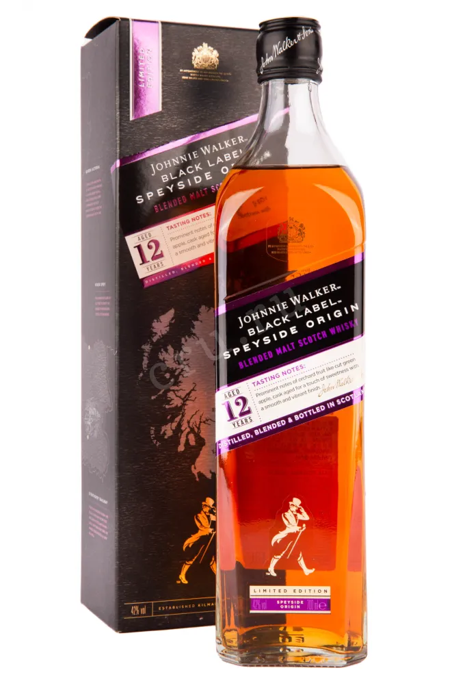 Виски Johnnie Walker Black Label Speyside Origin with gift box  0.7 л