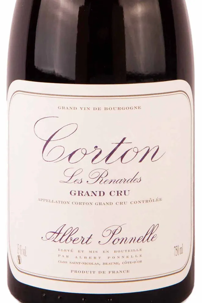Этикетка Albert Ponnelle Corton Grand Cru Les Renardes in gift box 2014 0.75 л