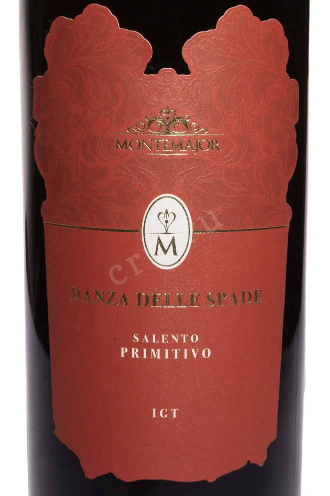 Этикетка Montemajor Danza Delle Spada Salento Primitivo 2021 0.75 л