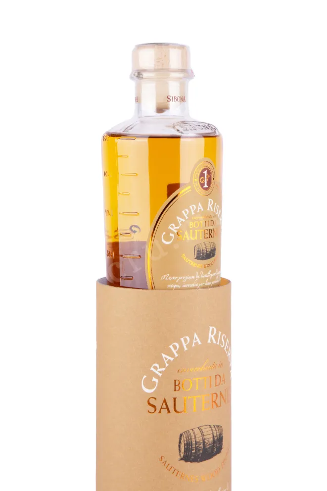 Граппа Sibona Riserva Sauternes Wood Finish in tube 0.5 в тубе