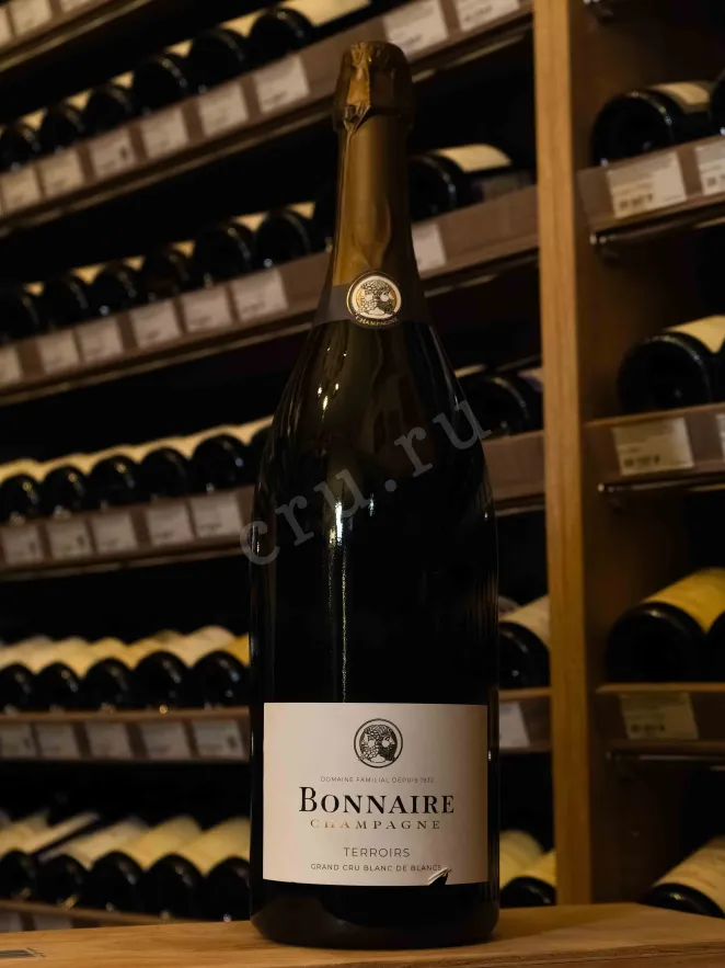 В магазине Крю Профи Bonnaire Terroirs Grand Cru Blanc De Blancs in wooden box 2017 3 л