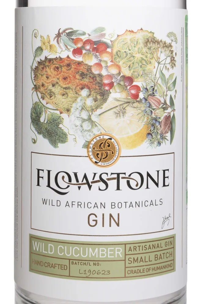 Этикетка Flowstone Wild Cucumber in gift box 0.75 л