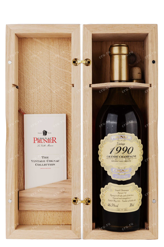 В деревянной коробке Prunier Vintage wooden box 1990 0.7 л