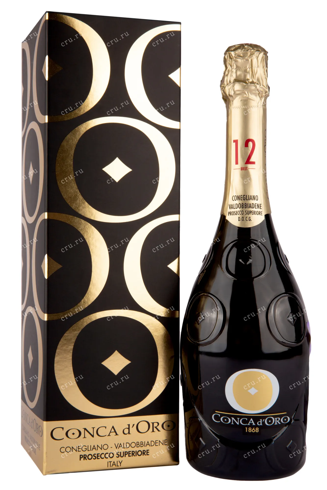 Фото — Игристое вино Conca d'Oro Prosecco Superiore Conegliano Valdobbiadene Brut gift box 2022 0.75 л