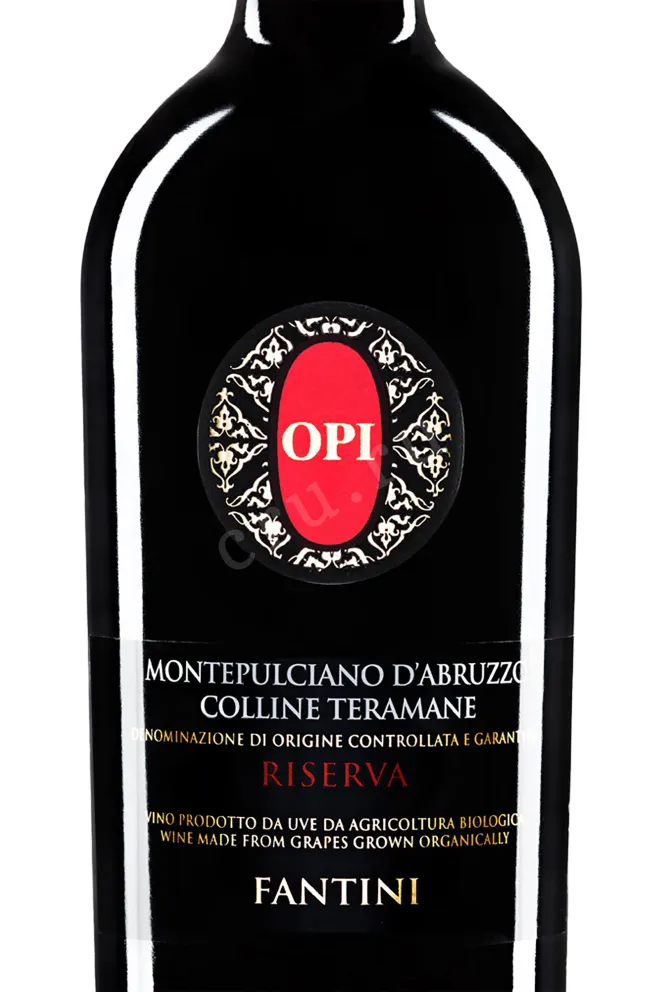 Этикетка Fantini Montepulciano dAbruzzo Opi 2011 0.75 л
