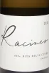 Этикетка Racines Sta. Rita Hills Cuvee Chardonnay 2021 0.75 л