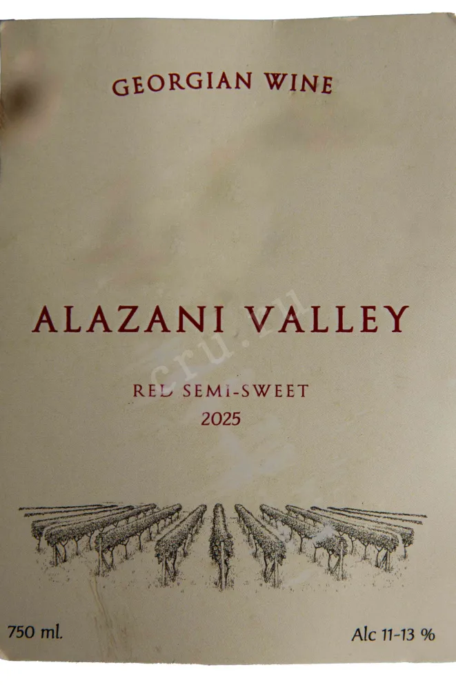 Этикетка Chelti Alazani Valley Red 2025 0.75 л