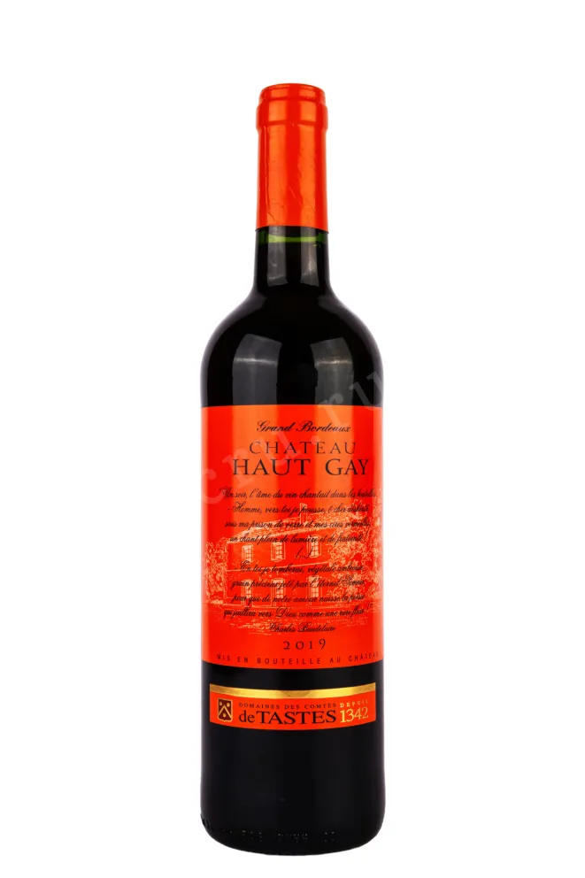 Вино Chateau Haut Gay Comtes de Tastes Bordeaux Superieur 2019 0.75 л