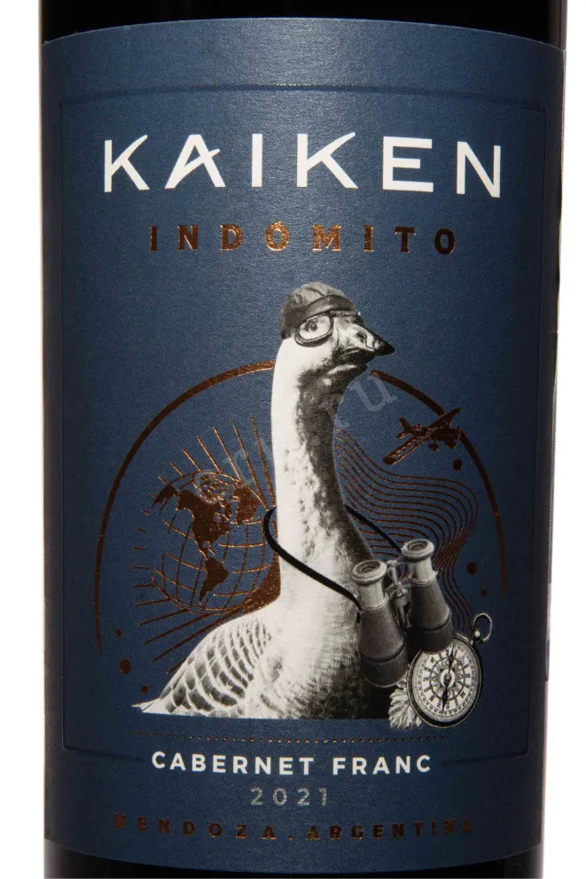 Этикетка Kaiken Indomito Cabernet Franc Mendoza 2021 0.75 л