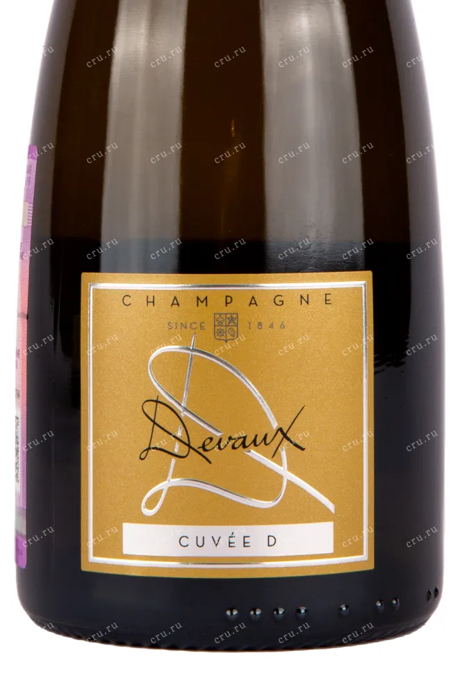 Этикетка игристого вина Devaux Cuvee D aged 5 years gift box 0.75 л